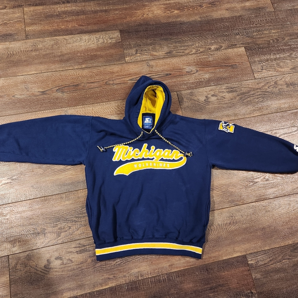 90s Vintage Michigan Wolverines Starter Hoodie